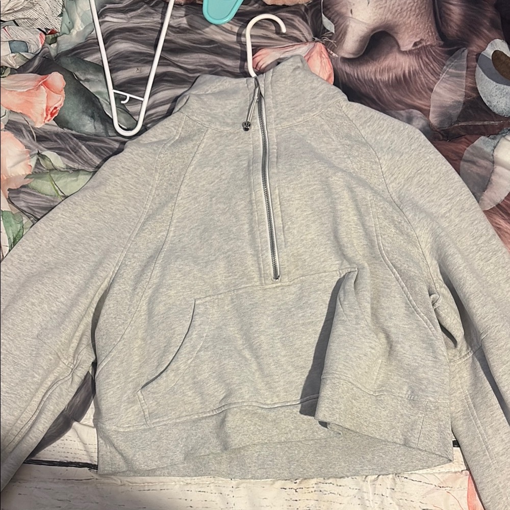 Gray Women's Half-Zip Sweater